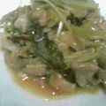 riochi's cooksnap of when they made ふっくら仕上がる！豚と水菜の生姜焼き.