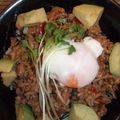 ＊SayaKa＊'s cooksnap of when they made 簡単！エスニック風★鶏そぼろ丼.