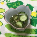 おはなすき's cooksnap of when they made 簡単！朝食に！キュウリとめかぶの酢の物.