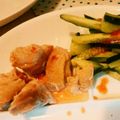 のりこのりとって's cooksnap of when they made ピリ辛酢ダレ☆鶏むね肉も圧力鍋で簡単〜.