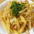 オタンコシェフ's cooksnap of when they made 新じゃがと竹輪の明太炒め.