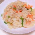 しを。's cooksnap of when they made 残り野菜も残りごはんも！かんたんピラフ.