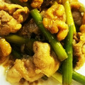 moananae's cooksnap of when they made にんにくの芽とクルミと豚肉の炒めもの.