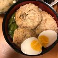クックQLKF4T☆'s cooksnap of when they made つくねバーグ丼.