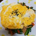 cana226's cooksnap of when they made 新タマ入り！残り野菜たっぷり満足ニラ玉♡.