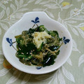 nyangomama's cooksnap of when they made すりごま入り☆わかめときゅうりの酢の物.