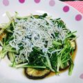 ころともちん's cooksnap of when they made なすと水菜しらすの　コクうまポン酢かけ.