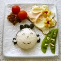 puniＫ's cooksnap of when they made サザエさん？おにぎり.
