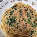 ゆみいち01's cooksnap of when they made 鮭フレークとほうれん草濃厚クリームパスタ.