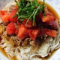 葵夏希's cooksnap of when they made 牛肉トマトのおかずそうめん.
