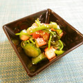 北海道伯爵's cooksnap of when they made みつばたっぷりきゅうりの酢の物.