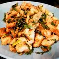 ちいgirl's cooksnap of when they made 簡単！ニラごぼうとぷるぷる鶏むね炒め.