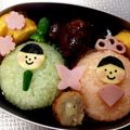 まこすけファミリー's cooksnap of when they made ＊キャラ弁＊　ひな祭りに✿おひなさま.