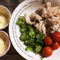Amy101's cooksnap of when they made 豚ロースの冷しゃぶ＋キュウリの塩もみ.
