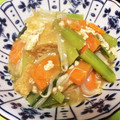 しっかかもっかか's cooksnap of when they made 厚揚げと野菜の鶏そぼろ煮.