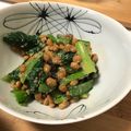 1221まゆ's cooksnap of when they made 栄養満点!小松菜納豆の海苔胡麻和え.