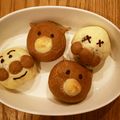 みるく茶's cooksnap of when they made 黒ブタ＆白ブタのリングチョコパン.