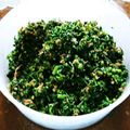 ラスカルナオコ's cooksnap of when they made にんじんの葉の胡麻和え.