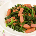 mmameco's cooksnap of when they made ほうれん草と赤天で♪.