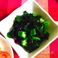 マーシ☆'s cooksnap of when they made ✿オクラとわかめの✿すし酢で酢の物✿.