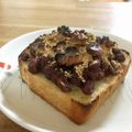 広野のタイタン's cooksnap of when they made 白味噌・胡桃・あんトースト.