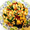 ★てと★'s cooksnap of when they made 簡単・炒り豆腐♪水切り豆腐・卵・人参入り.