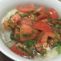 megomo's cooksnap of when they made トマトと大葉のさっぱりそうめん.