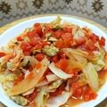 koropiyon's cooksnap of when they made ＊レンジで♫あさりと春野菜のトマト蒸し＊.