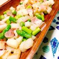 さつき16MON's cooksnap of when they made 長いもとアスパラのコロコロサラダ.