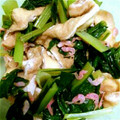 ゴロtaroo's cooksnap of when they made 小松菜と油揚げと干しエビの煮浸し.
