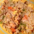 WakanaK's cooksnap of when they made レタスと塩鮭のカラフルチャーハン.