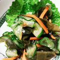 のぶ代's cooksnap of when they made わかめと胡瓜の梅酢和え.