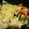 osuzu977's cooksnap of when they made 鶏肉ほうれん草トマトのチーズ炒め.