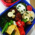 ＊ｍａｎａ＊'s cooksnap of when they made チビパンダおにぎり　幼稚園用キャラ弁.