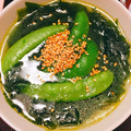 ★ちーた's cooksnap of when they made スナップエンドウとわかめの中華スープ.