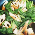 クック26352G☆'s cooksnap of when they made 小松菜とちくわと椎茸の炒め煮びたし.