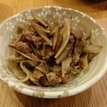 akiko6728's cooksnap of when they made 舞茸と牛肉とごぼう.
