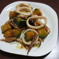 mocobaron's cooksnap of when they made かぼちゃといかのにんにく炒め.