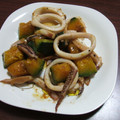 mocobaron's cooksnap of when they made かぼちゃといかのにんにく炒め.