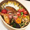 かほ☆りん's cooksnap of when they made ウインナー１本♪くまとお花の簡単キャラ弁.