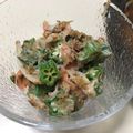 クック4JRYB3☆'s cooksnap of when they made オクラのマヨ鰹和え.