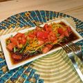 inbee's cooksnap of when they made 酒の肴☆なすとトマトの醤油マリネ.