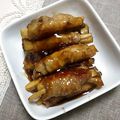 namichoko's cooksnap of when they made エリンギの豚肉巻き.