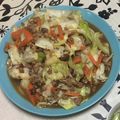 まかろん＆もり's cooksnap of when they made ご飯が進むよ♪豚ひき肉ときゃべつ炒め。.