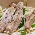 ひい◡̈♥︎'s cooksnap of when they made レンジで豚肉とニラ・もやしのあっさり蒸し.