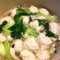 ☆PIN☆'s cooksnap of when they made 鶏だんごとチンゲン菜のスープ.
