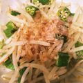 ＊にょにょん＊'s cooksnap of when they made オクラともやしのおひたし.