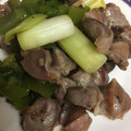 ＊なみへい＊'s cooksnap of when they made 砂肝と白ネギピーマンの柚子胡椒炒め.