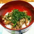 のしょあーづ's cooksnap of when they made なすの梅風味丼.