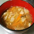 ma04tsu's cooksnap of when they made 学校給食レシピ！「みそスープ」.